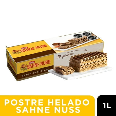 Postre Congelado Sabor Chocolate Y Almendras Caja 1 L Sahne Nuss