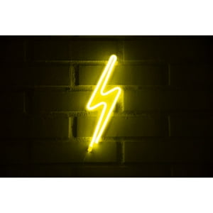 Gen - Letrero Estilo Neon Rayo 2 Amarillo
