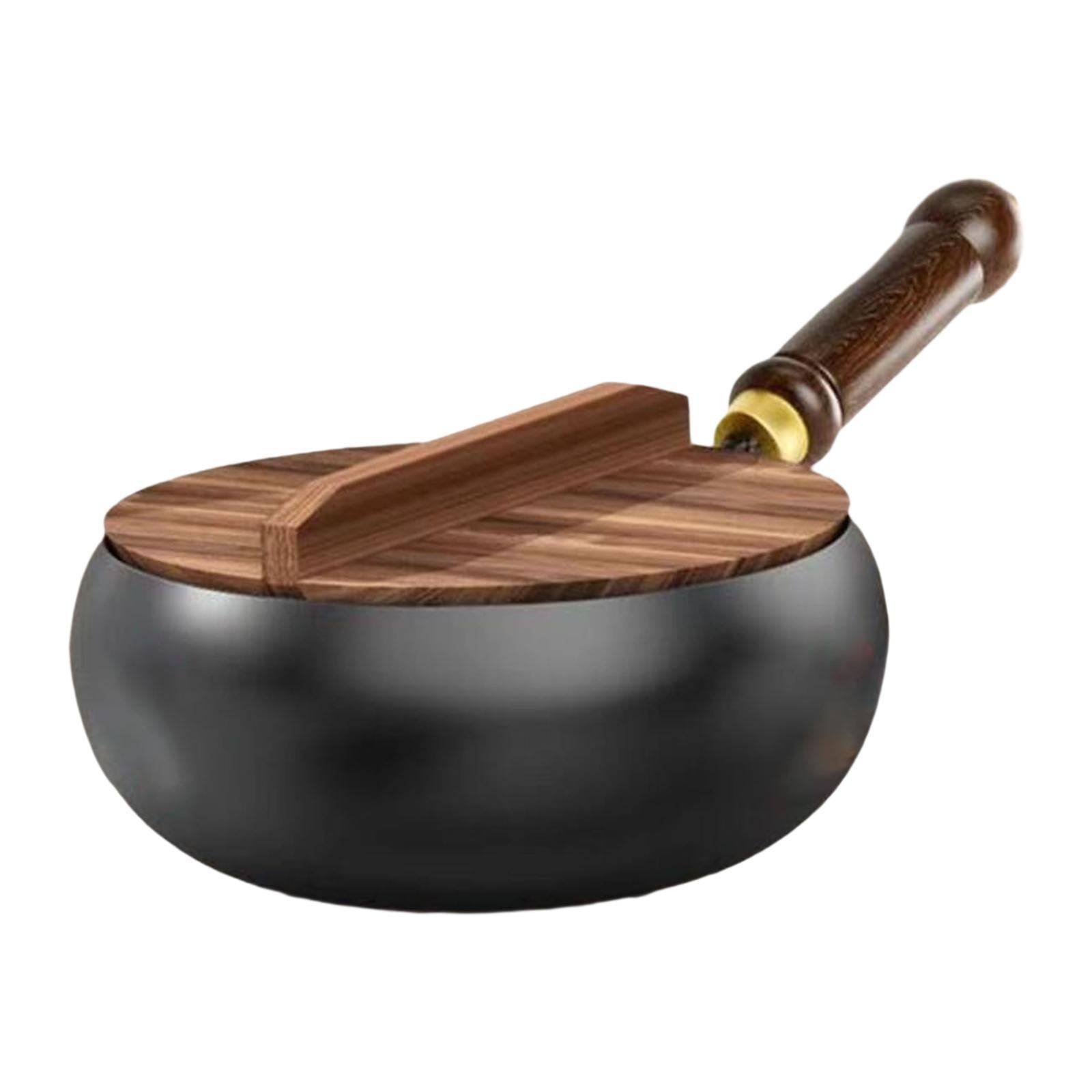 Magideal - Sartén Antiadherente Para Wok, Sartén Para Saltear, Utensilios De Cocina De Gas Hirviendo Sin Revestimiento, Cocina De Inducción, Wok De Cocina Chino 30 Centímetros