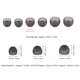 thumbnail image 2 of 36 tapones de silicona para auriculares, suaves y ligeros, de repuesto para auriculares de 4,5 mm a 6,0 mm., 2 of 8