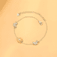 thumbnail image 3 of Pulsera girasol plata 925 corazón mujer joya diámetro 17, 3 of 3