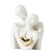 thumbnail image 2 of Estatua De Pareja Abrazándose De Cerámica, Elegante Para Decoración Del Hogar, 2,8 X 3,7 Pulgadas, Color Blanco, 2 of 5
