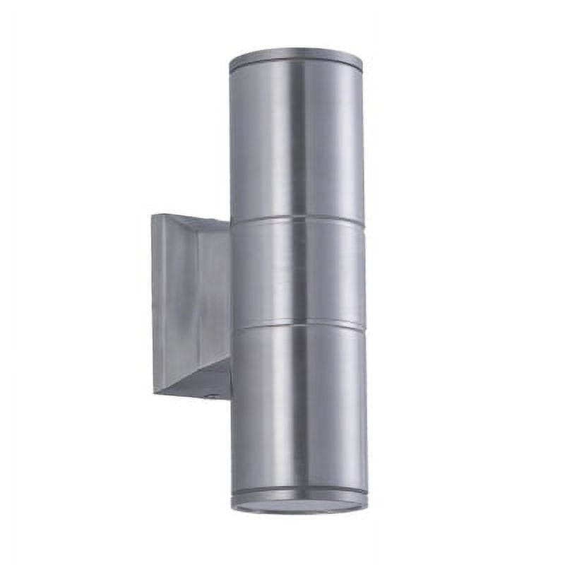 Hb Led - Aplique De Pared Exterior Dual Gu10 Plateado