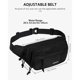 thumbnail image 3 of WATERFLY Fanny Pack Waist Bag 2.5L Large 5 Zipper Pockets, Black, 3 of 3