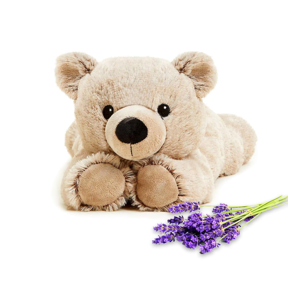 Peluche Warmies Brown Bear, Apto Para Microondas, Con Aroma A Lavanda