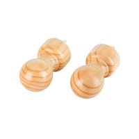 Metalhsa - Pack 2 Unidades Terminal Bola De Madera Natural 35 Mm