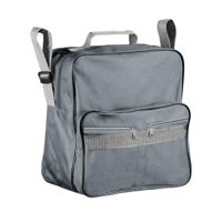 Magideal - Bolsa De Almacenamiento Para Silla De Ruedas Con Correas Flexibles, Estuche Para Dispositivos Electrónicos Y Compartimento Para Medicamentos, Negro Gris