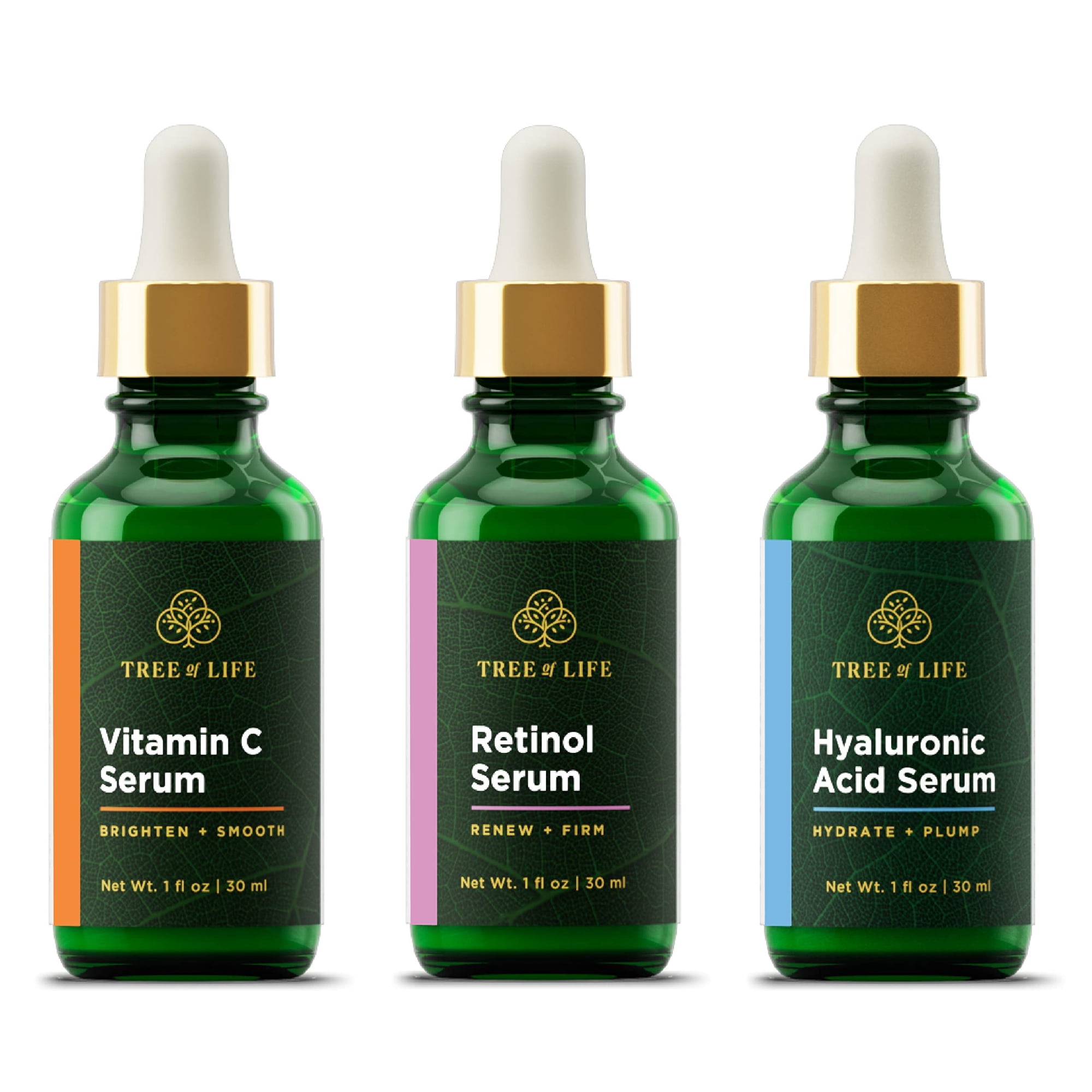 Tree Of Life Beauty - Sérum Tree Of Life Con Vitamina C, Retinol Y Ácido Hialurónico 30 Ml X3