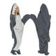 thumbnail image 1 of Pijama Manta De Tiburón Con Capucha Para Adultos Y Niños -Gris Oscuro, 1 of 5