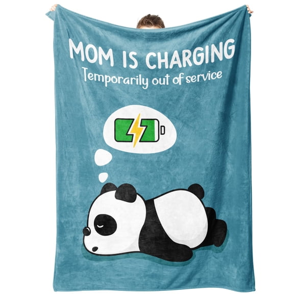 Manta Craftique Mom is Charging, franela suave, 152 x 127 cm