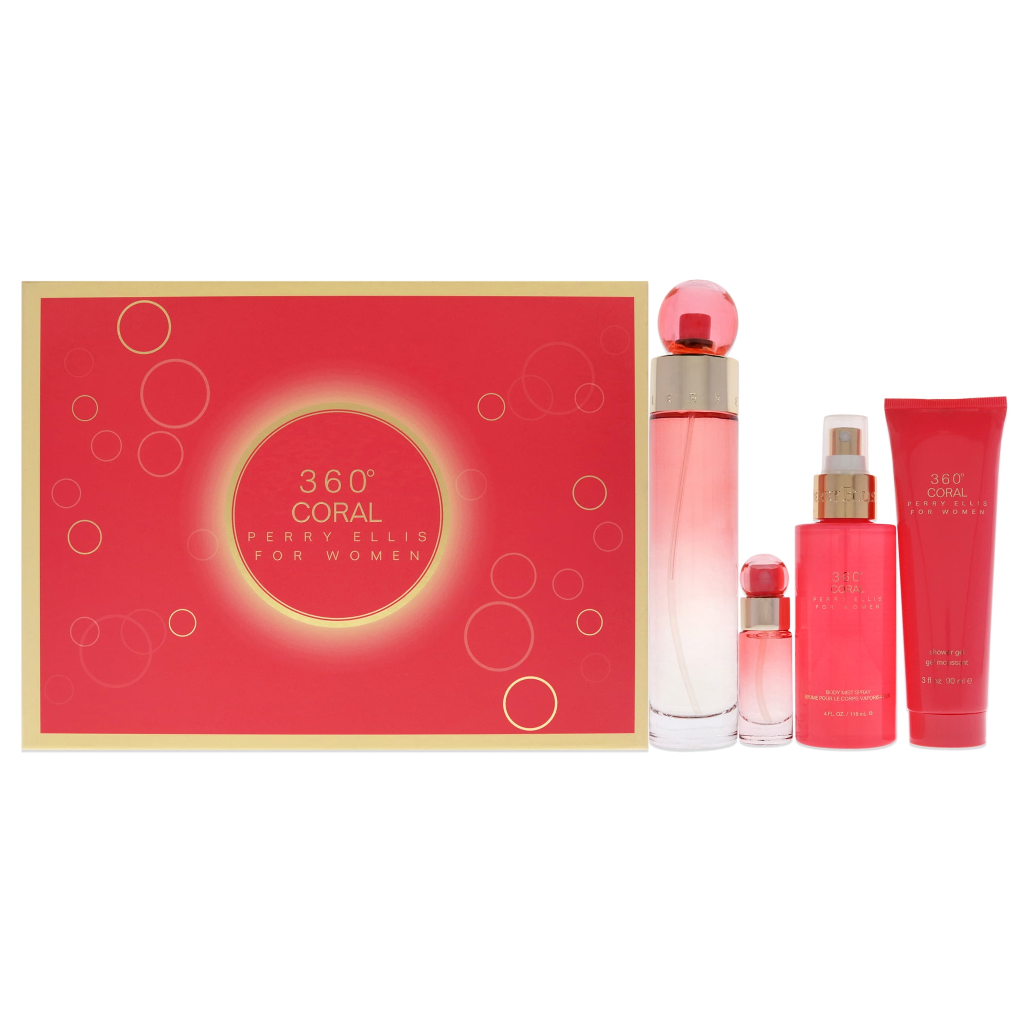 Set De Regalo Perfume Perry Ellis 360 Coral Edp 100ml Mujer