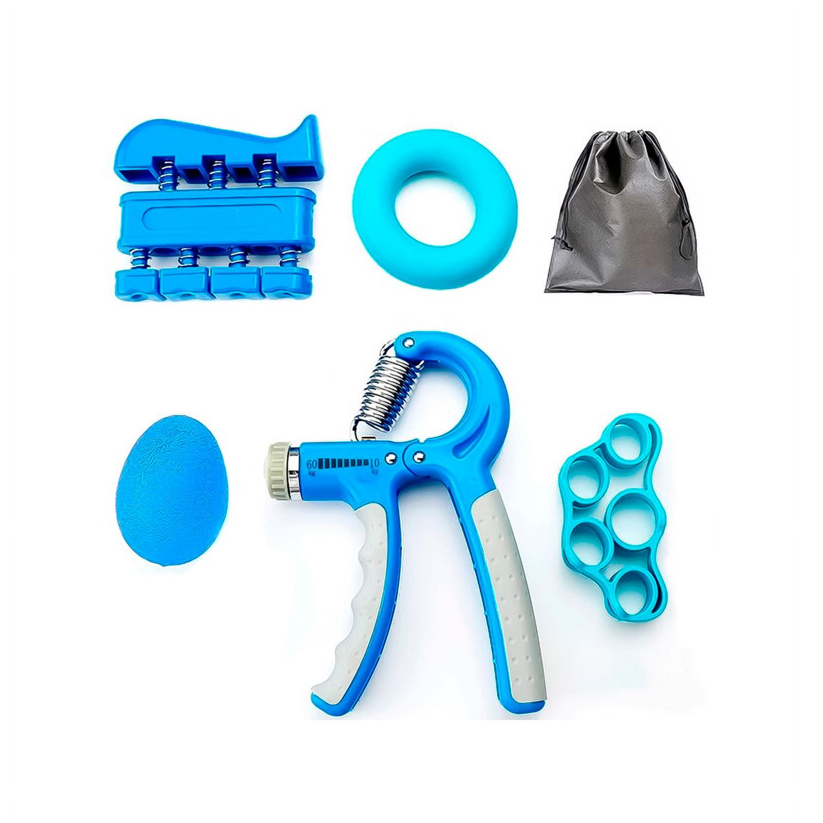 Genérico - Set Hand Grip Ejercitador Manos Y Antebrazo Fitnics 10-60 Kg Azul