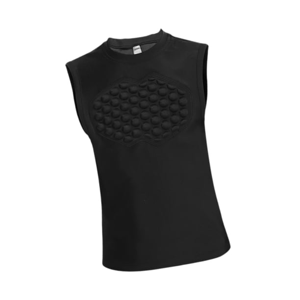 Protector de baloncesto Protector Chaleco para niños Compresión Compresión Secado rápido Protección de la camisa Protección para el entrenamiento de Yxl negro