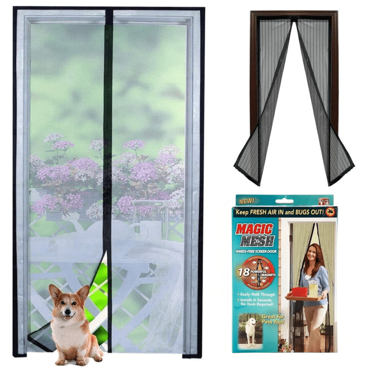 Genérico - Malla Mosquitera Magnética Para Puertas 100x210cm Magic Mesh