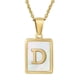 thumbnail image 2 of Collar HESHPAWS Shell Initial Letter A-Z Oro Amarillo 18 in, 2 of 3
