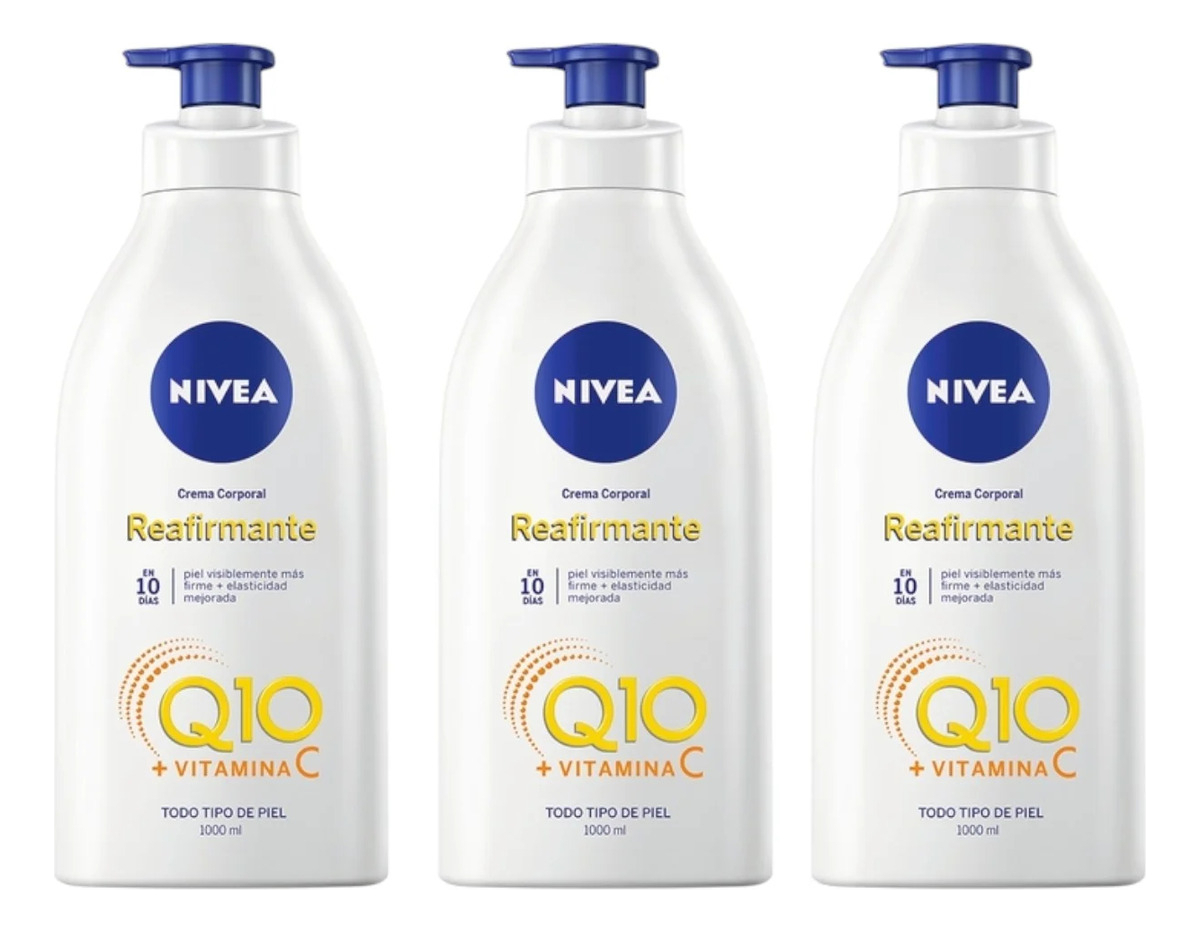 Nivea Crema Corporal Reafirmante Q10 1000 Ml X3
