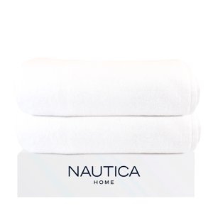 Pack 2 Toallas De Baño Nautica Home 100% Algodón Alta Calidad 76X152Cm Blanca