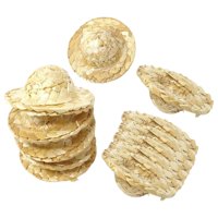 Bothyi - 12 Uds. De Muñecas En Miniatura, Mini Sombrero De Paja, Accesorios Para Casa De Muñecas, Tejidos A Mano, 5Cm