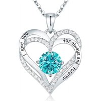 Collar Heshpaws Love Pendant Birthstone Zirconia