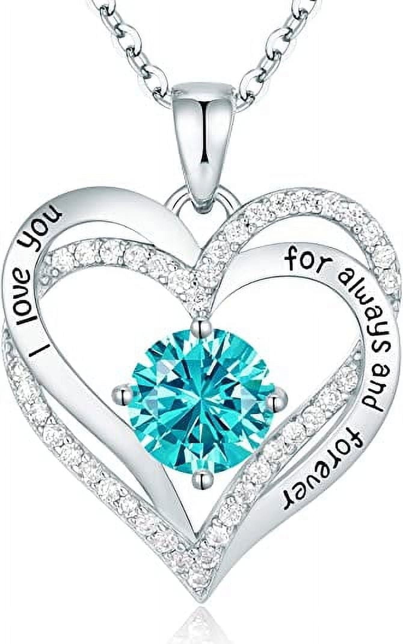 Collar Heshpaws Love Pendant Birthstone Zirconia