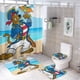 thumbnail image 1 of Scooby Doo piratas-theme 4-Piece Shower Curtain Set with Rugs, Waterproof Bathroom Decor Set Includes Bath Mat, U-Shaped Rug, Toilet Lid Cover and Curtain with Hooks, 1 of 6