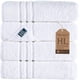 thumbnail image 1 of Toallas de baño Hawmam, lino blanco, paquete de 4 unidades, 70 x 140 cm, 100% algodón, 1 of 6