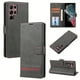 thumbnail image 2 of Luxury Leather Phone Case For Samsung Galaxy S23 S22 Ultra Note 20 Ultra A54 A53 A14 Flip Card Bag Business Wallet Magnetic Buckle Shockproof Protect Cover, 2 of 2