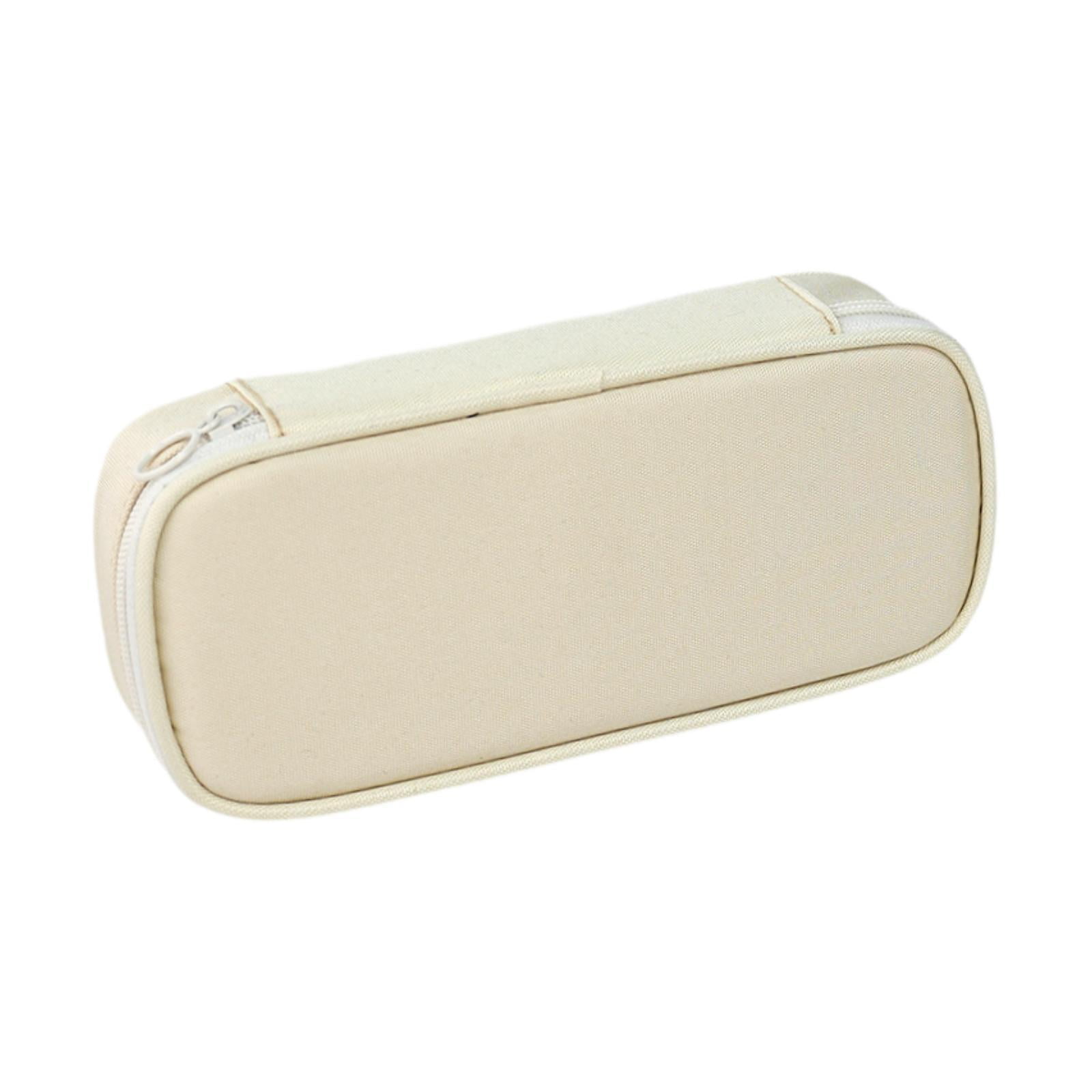 Magideal - Estuche Oxford Para Lápices, Organizador, Estuche Ligero Para Lápices, Estuche Para Lápices, Estuche Para Lápices Para Niños, Estudiantes, Universitar Beige