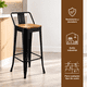 thumbnail image 2 of Pack 4 Taburetes Tolix Asiento De Madera 64cm - Negro, 2 of 7