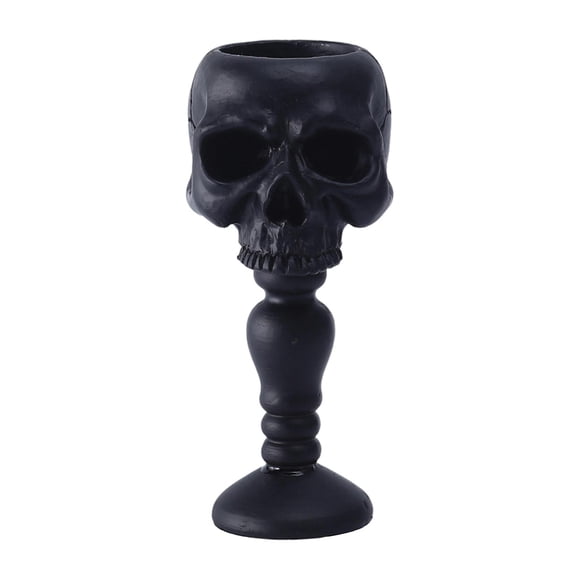 Calavera Cónica Portavelas Columnar Velas Soporte Estatuilla Decoración Del Hogar Negro