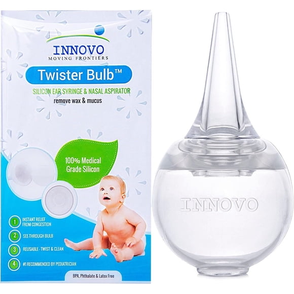 Aspirador Nasal Innovo Twister Bulb de Silicona de Grado Hospitalario