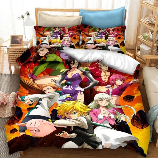 The Seven Deadly Sins Bedding Set Boys Girls Size Duvet Cover Pillowcase Bed Kids Adult Home Textiles Bed Sheets