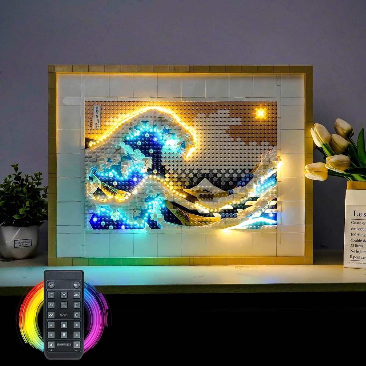 Kit Luces Led Brickbling Para Lego 31208 Hokusai Usb Control