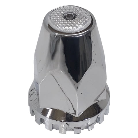 Gotek - Tapa Tuerca Cromada 32-33 Mm - Punta Cristal-Con Hilo