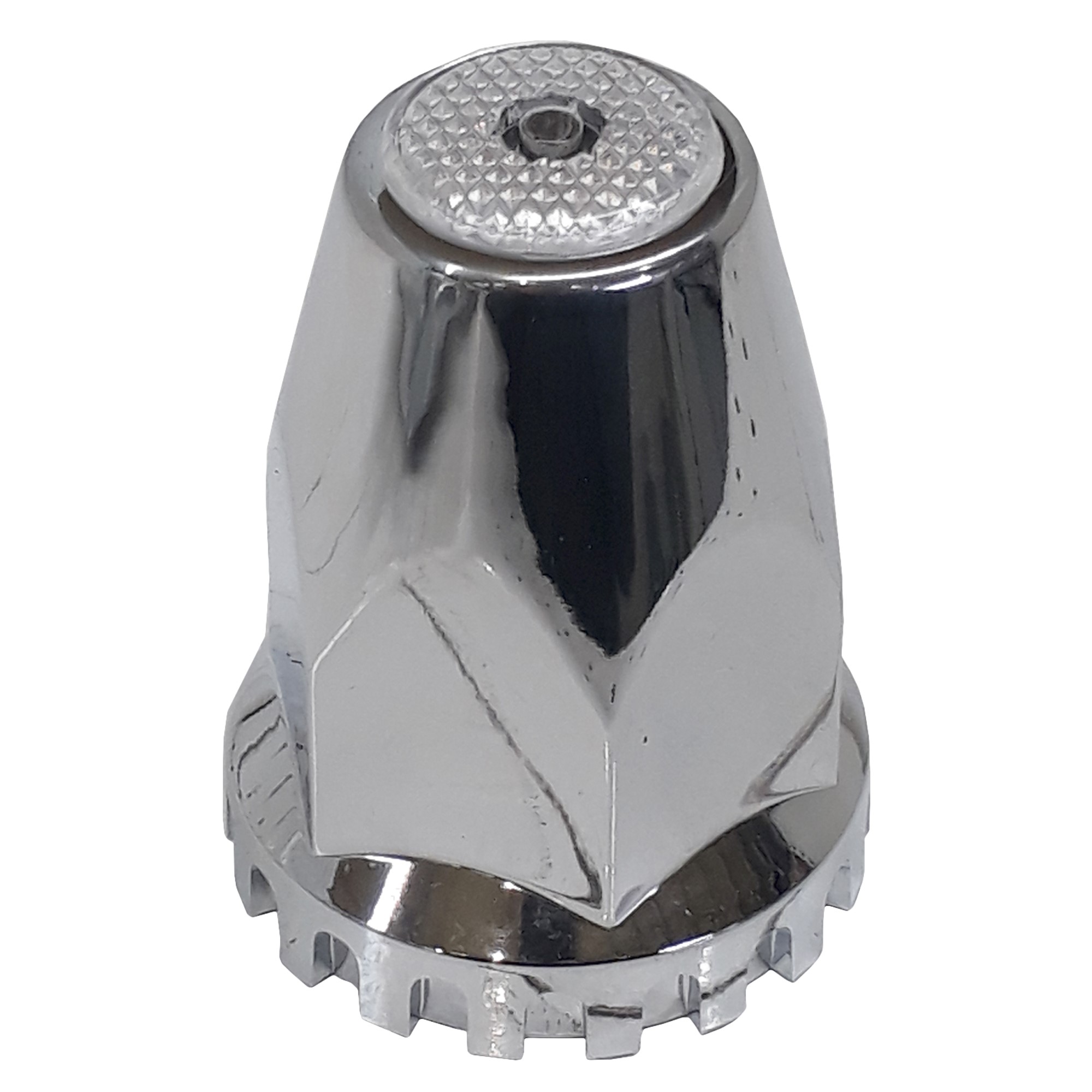 Gotek - Tapa Tuerca Cromada 32-33 Mm - Punta Cristal-Con Hilo