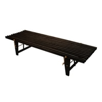 Ecofurn - Banca Finlandesa 1.90 M Madera De Aliso Negro Aceitado / Uso Interior Y Exterior