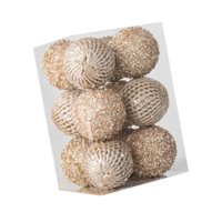 Bothyi - 12 Bolas Navideñas Decorativas Para Armario De Granja, Sala De Estar, Color Dorado Champán