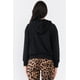 thumbnail image 5 of Sudadera Negra Extragrande con Capucha, Cuello Alto, Cierre, Detalle y Cordón Ajustable, 5 of 5