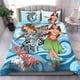 thumbnail image 1 of Juego De Cama Tonga Niñas Polinesias Con Tiburón, 1 of 3