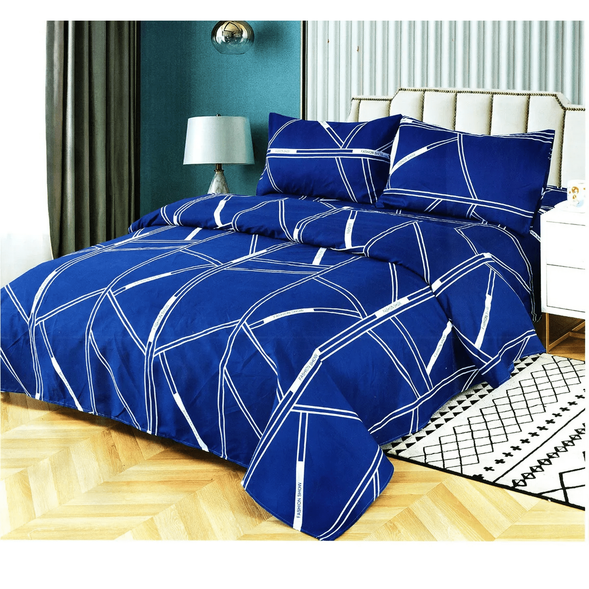 Genérico - Juego Sabana Estampado Algodon 1.5 Plaza Color 17