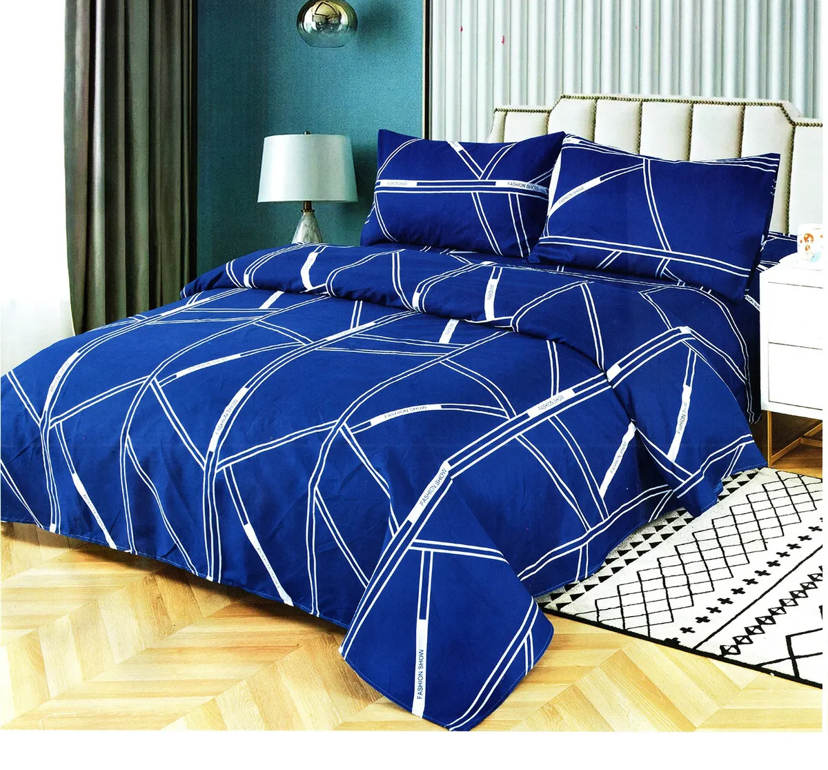 Genérico - Juego Sabana Estampado Algodon 1.5 Plaza Color 17