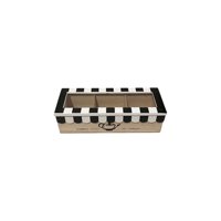 Oem - Caja De Té Mediana De Madera 3 Espacios Home Safe