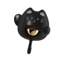 Magideal - Timbre De Comerciante Para Abrir La Puerta, Decoración De Dopamina, Decoración De Entrada, Timbre De Puerta De Gato De Dibujos Animados, De Bienvenida Negro