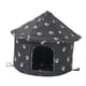 thumbnail image 1 of Casas para para el invierno, al aire libre, impermeables, cálidas, resistentes a la intemperie, cama para , perrera para , Redondo L Negro Redondo Talla l negro, 1 of 5