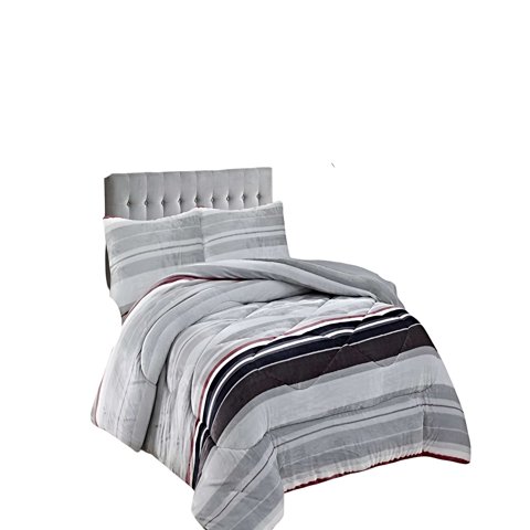 Genérico - Cobertor De Invierno Plush 1.5 Plaza 180X200Cm Gris Claro 2