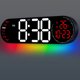 thumbnail image 1 of Uxcell 17.2" Gran Reloj de Pared Digital con Control Remoto de 9 Colores Cambiantes, Fecha Semana Temperatura, Atenuador de Brillo Automático Reloj Grande Luces Nocturnas, Rojo, 1 of 7