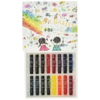Crayones Kokuyo Ke-Ac28 16 Colores Gel De Aceite Transparente