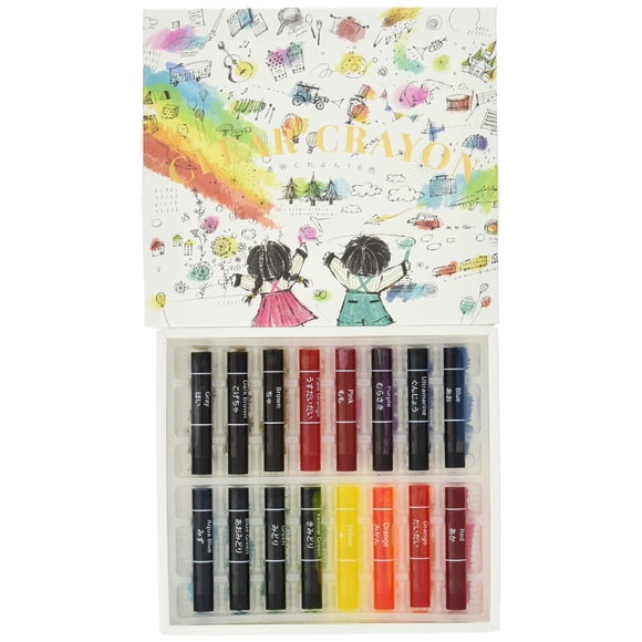 Crayones KOKUYO KE-AC28 16 Colores Gel de Aceite Transparente