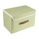 thumbnail image 4 of Contenedor De Almacenamiento Con Tapa, Caja De Almacenamiento Con Asa De Cuero Para Mantas, Pantalones, Hogar, Verde Claro, 4 of 5