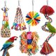 thumbnail image 1 of Juguetes para pájaros con cuerda y campana coloridos para masticar, 1 of 3